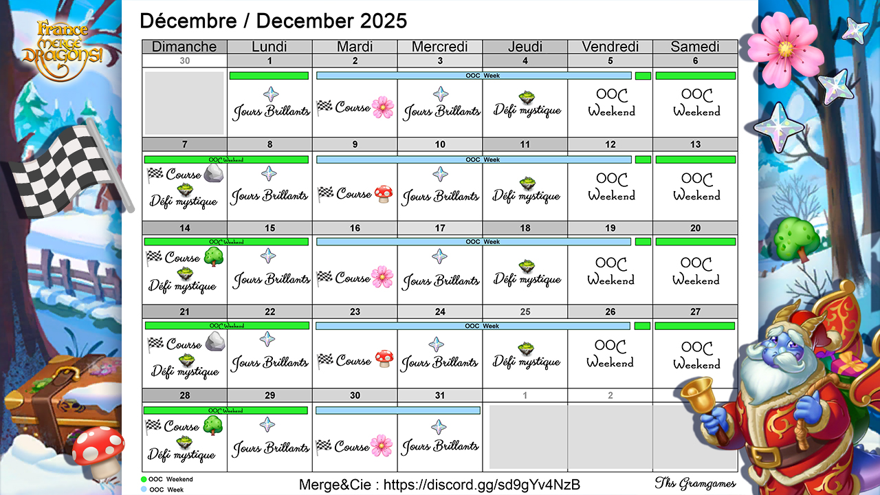 Décembre dans Merge Dragons ❄️☃️ 