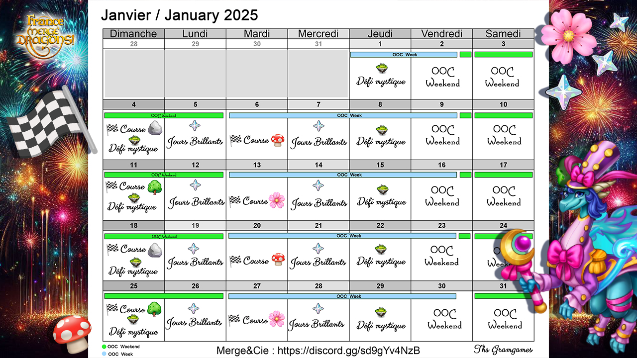Janvier dans Merge Dragons ❄️☃️ 